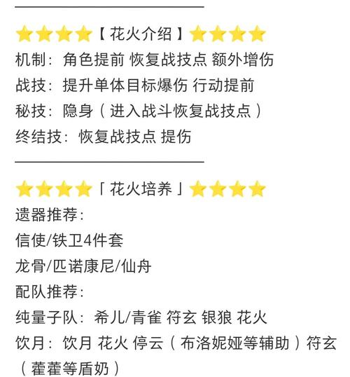 少女前线花火妖精深度解析,图鉴属性与技能全揭秘,趣味玩法等你来探索!
