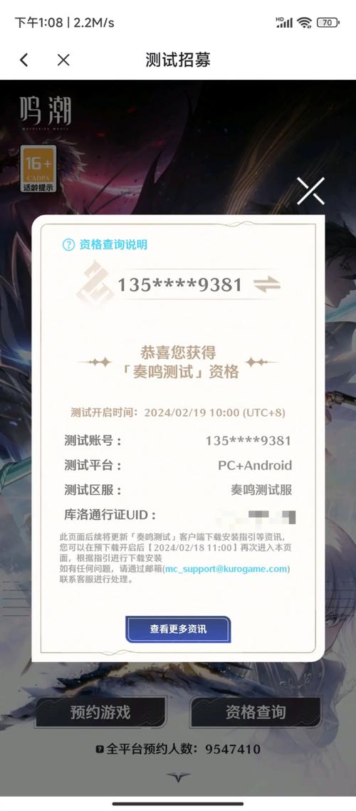 鸣潮奏鸣测试资格查询全攻略及趣味玩法揭秘
